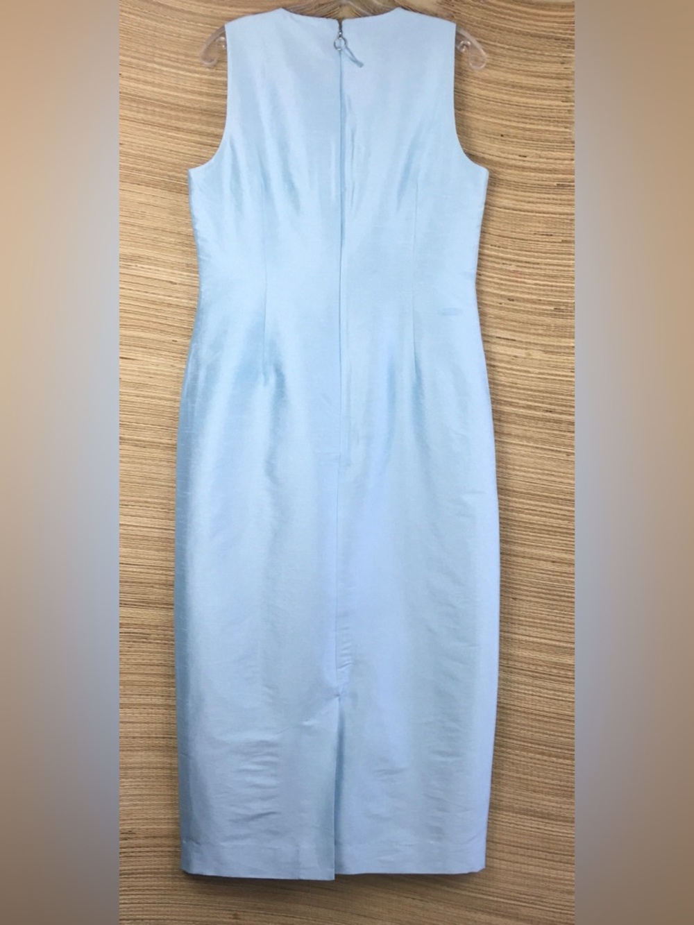 NICOBLU Alice Long Sheath Dress Blue Gold Embellished Size M - Picture 8 of 13